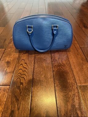 Louis Vuitton Blue Epi Leather Dome Satchel